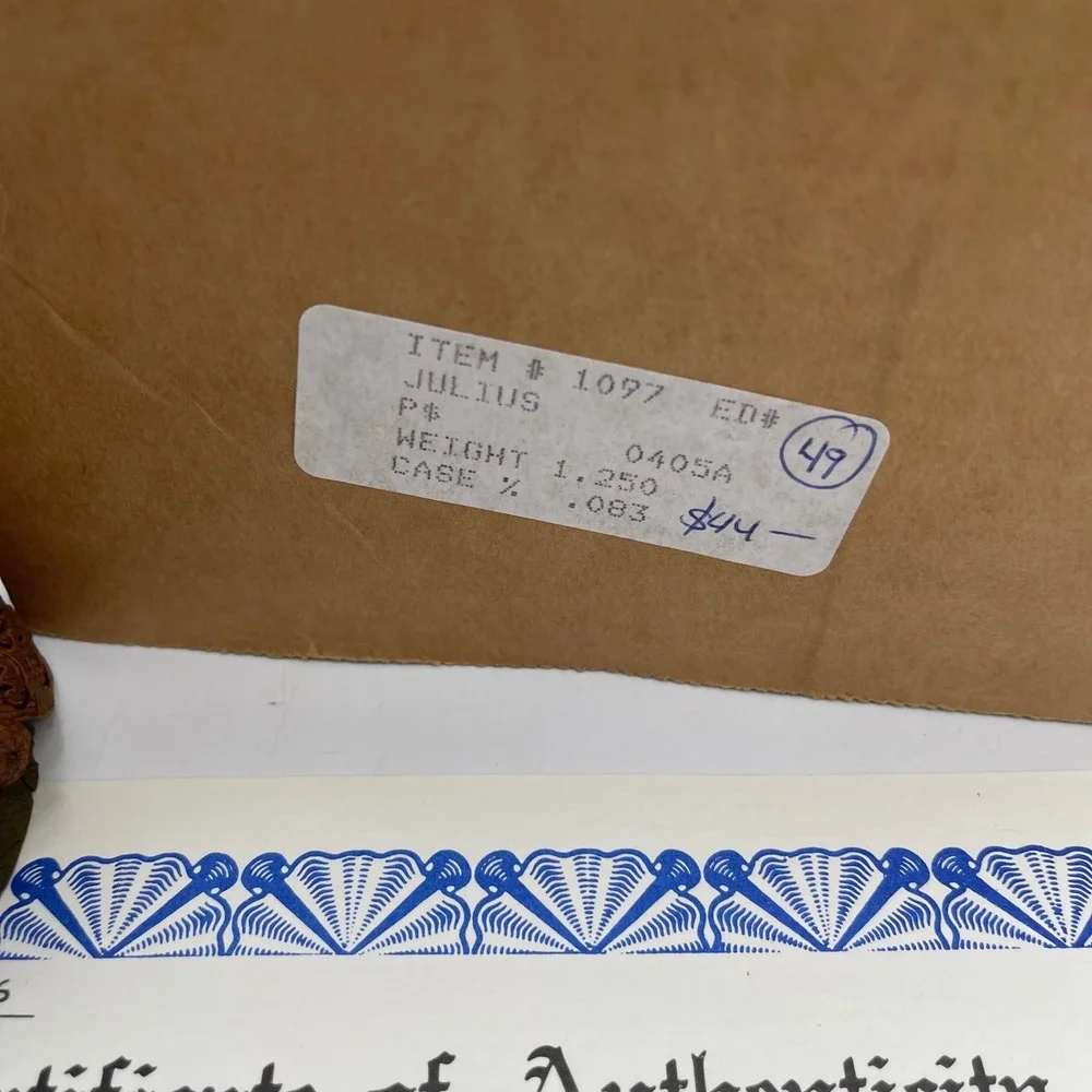Tom Clark Cairn Studio Julius SIGNED Gnome Figurine 1985 #44 w COA & Orig Box